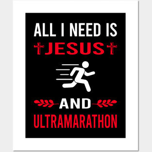 I Need Jesus And Ultramarathon Ultra Distance Running Posters and Art